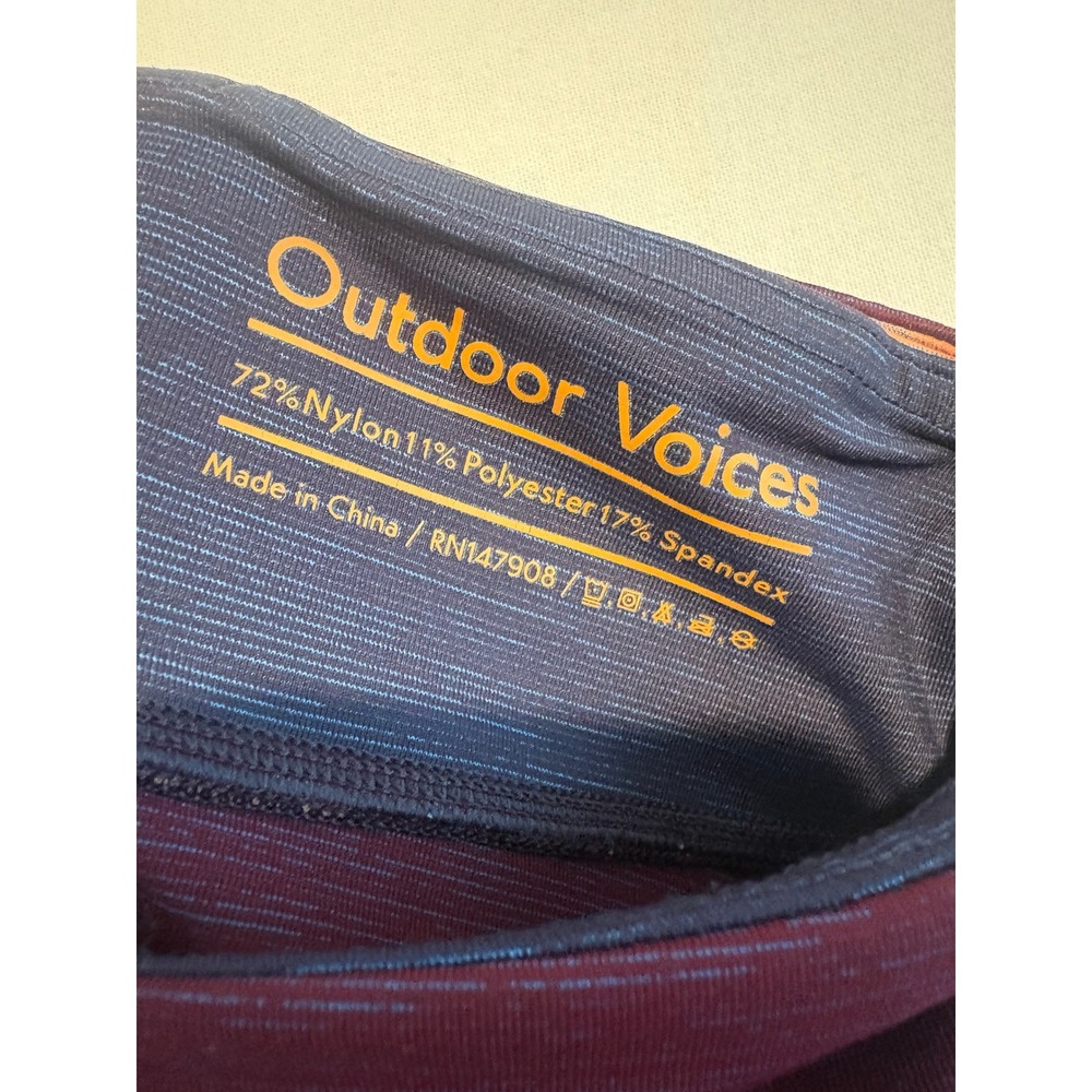Outdoor Voices TechSweat Leggings Maroon Navy Space Dye High Waist Medium 7/8 - Picture 6 of 11
